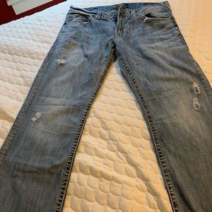 Men silver bootcut slightly distressed 34 by 34